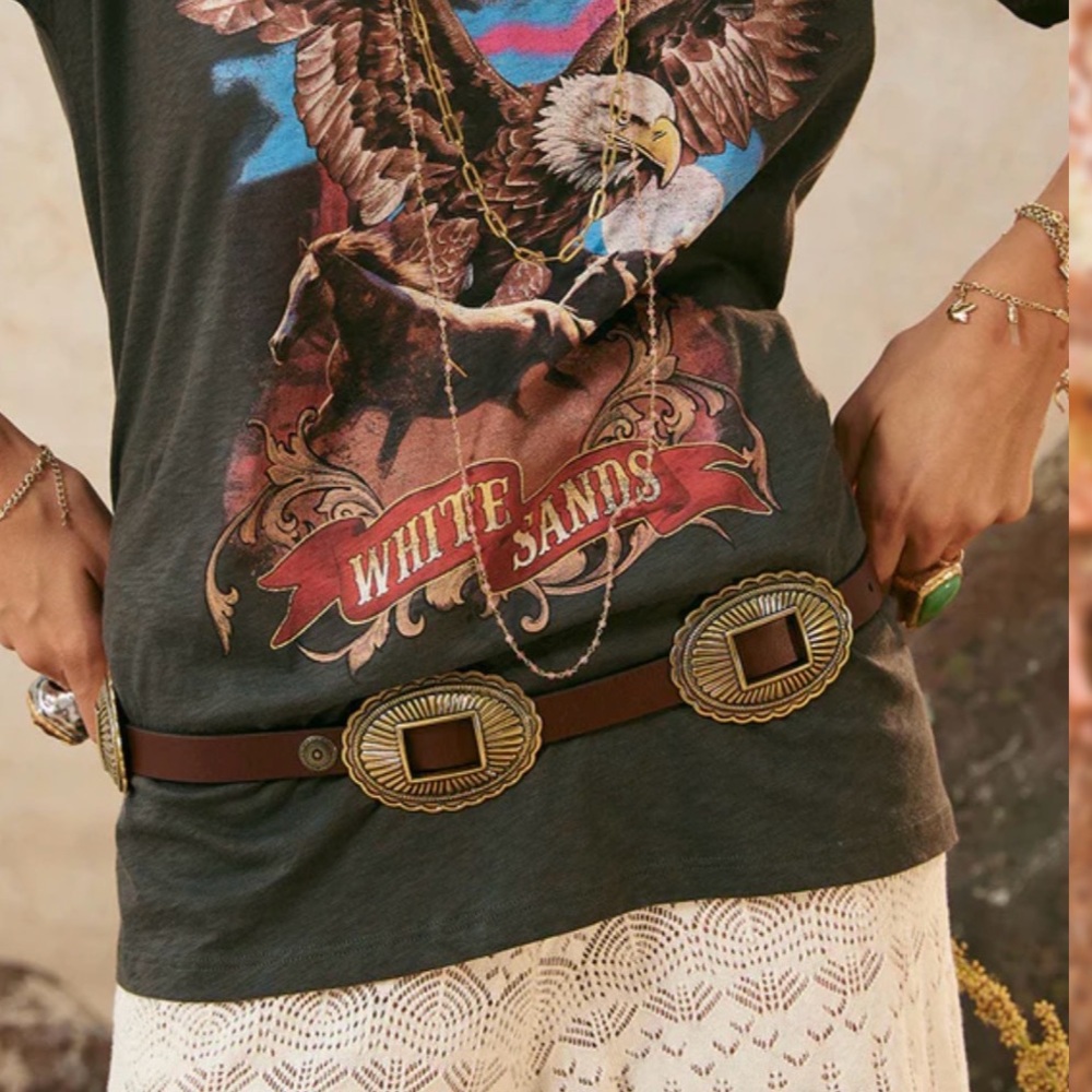 ISO Spell Elysian Belt in vintage tan size medium